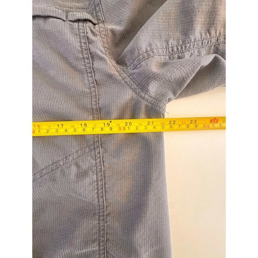 The North Face Mens A5‎ Series Long Sleeve Button Up Shirt Gray Large Venting